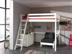 Pino hoogslaper 2-persoons - 140x200 - Wit, Huis en Inrichting, Slaapkamer | Stapelbedden en Hoogslapers, Hoogslaper, 200 cm, Nieuw