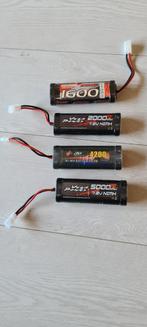 4 himoto accu's van 7,2v met tamiya stekker, Ophalen of Verzenden, Gebruikt, Onderdeel