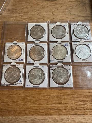 Zilver 10x 100 schilling Oostenrijk topstaat zilveren munten beschikbaar voor biedingen
