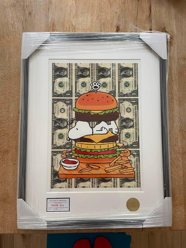 Snoopy Lithografie - Yayoi Kusama - Street Art - Pop Art, Antiek en Kunst, Kunst | Tekeningen en Foto's, Ophalen of Verzenden