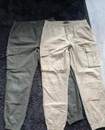 2X Cargo broek donkergroen en beige / ecru   Maat L NIEUW, Ophalen of Verzenden, Nieuw, Beige
