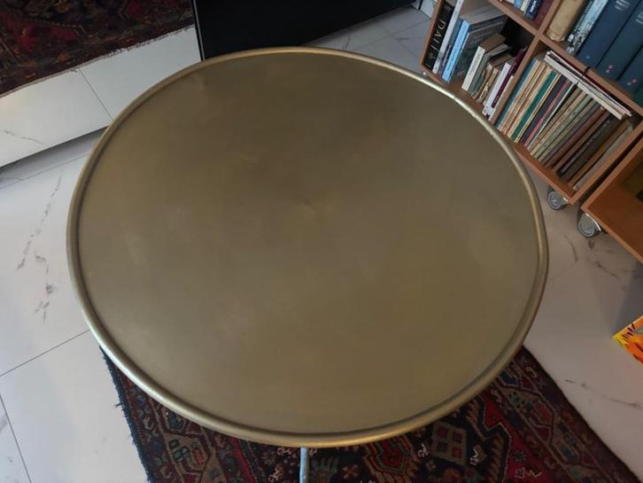Nostalgische Hongaarse tuintafel metaal, Tuin en Terras, Tuintafels, Gebruikt, Rond, Metaal, Ophalen