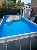 Zwembad 4,01x2,01x100 met zeil,bubbelfolie, pomp,solar, Tuin en Terras, Zwembaden, Ophalen, Zo goed als nieuw, 200 tot 400 cm