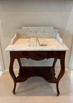 Antiek houten tafeltje met marmeren blad, Antiek en Kunst, Antiek | Meubels | Tafels, Ophalen