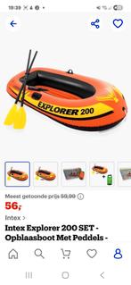 Intex opblaasboot met peddels en pomp, Ophalen of Verzenden, Zo goed als nieuw