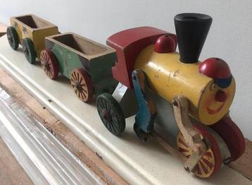Antiek Brio Zweden houten speelgoed trein