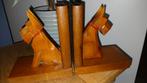 Vintage boekensteunen Terriër Hout, Ophalen of Verzenden