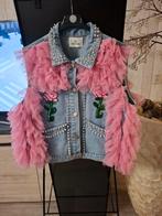 Prachtige spijkergilet one size, Ophalen of Verzenden, Zo goed als nieuw, Maat 38/40 (M), Blauw