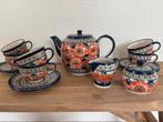 Pools Servies - Handbeschilderd Bloemmotief Compleet Set, Ophalen of Verzenden