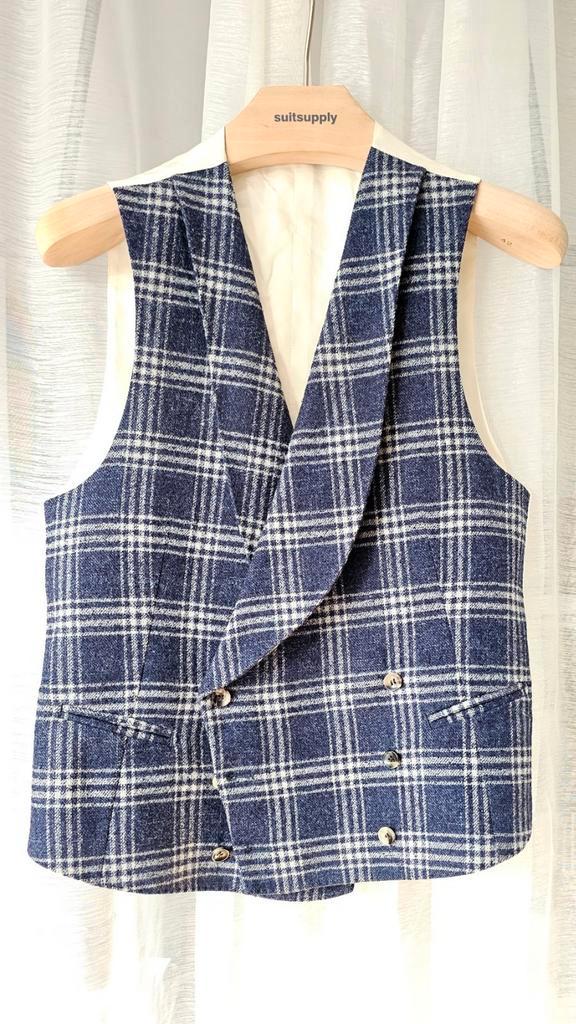 SUITSUPPLY - DRAGO - Waistcoat - Double Breasted - SALVO 44, Kleding | Heren, Kostuums en Colberts, Zo goed als nieuw, Maat 46 (S) of kleiner