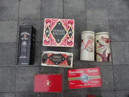 LEUKE VERZAMELING OUDE BLIKKEN/BUSSEN/ TROMMELS, Verzamelen, Blikken, Gebruikt, Overige, Overige merken, Ophalen of Verzenden