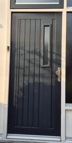 Hardhouten voordeur, Doe-het-zelf en Verbouw, Deuren en Horren, Ophalen, Gebruikt, Buitendeur, 200 tot 215 cm