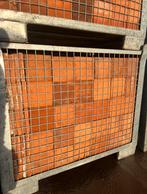 Antieke Franse plavuizen terracotta zalm 16x16 - 65M2, Ophalen, Steen of Klei, Minder dan 50 cm, Zo goed als nieuw