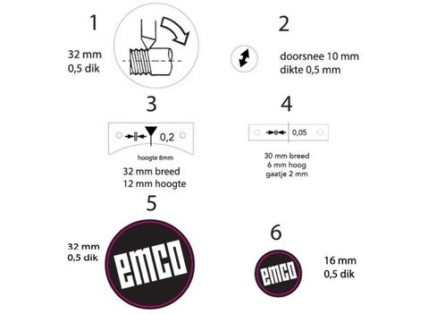 Emco Machine plaatjes. Metaal. draaibanken onderdelen, Hobby en Vrije tijd, Knutselen, Nieuw, Ophalen of Verzenden