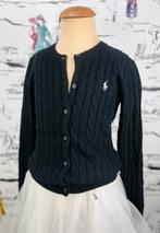 Ralph Lauren zwart wolmix kabelvest met glitter maat 8-10, Trui of Vest, Zo goed als nieuw, Ralph Lauren, Ralph Lauren EU