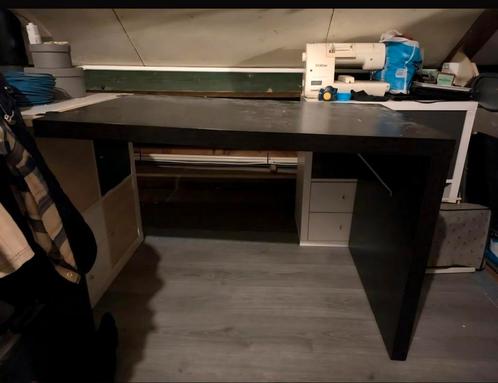 Ikea bureau zwart, Huis en Inrichting, Bureaus, Gebruikt, Bureau, Ophalen