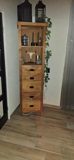 teak houten ladekast/boekenkast, Huis en Inrichting, Kasten | Ladekasten, Gebruikt, 150 tot 200 cm, 25 tot 50 cm, 50 tot 100 cm