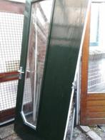 Hardhouten buitendeur 216.7 X 93.3 cm X 4 cm, Gebruikt, Deurkozijn, 150 tot 225 cm, Inclusief glas