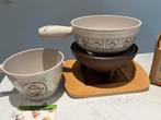 Le Creuset Fondue set Tulip, met zeer schaarse brander, Brander, Fondueset, Ophalen of Verzenden, Zo goed als nieuw