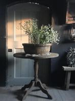 Landelijke WIJNTAFEL * bijzettafel * rond * Huisje Sfeer, Huis en Inrichting, Tafels | Bijzettafels, Rond, Nieuw, Ophalen of Verzenden