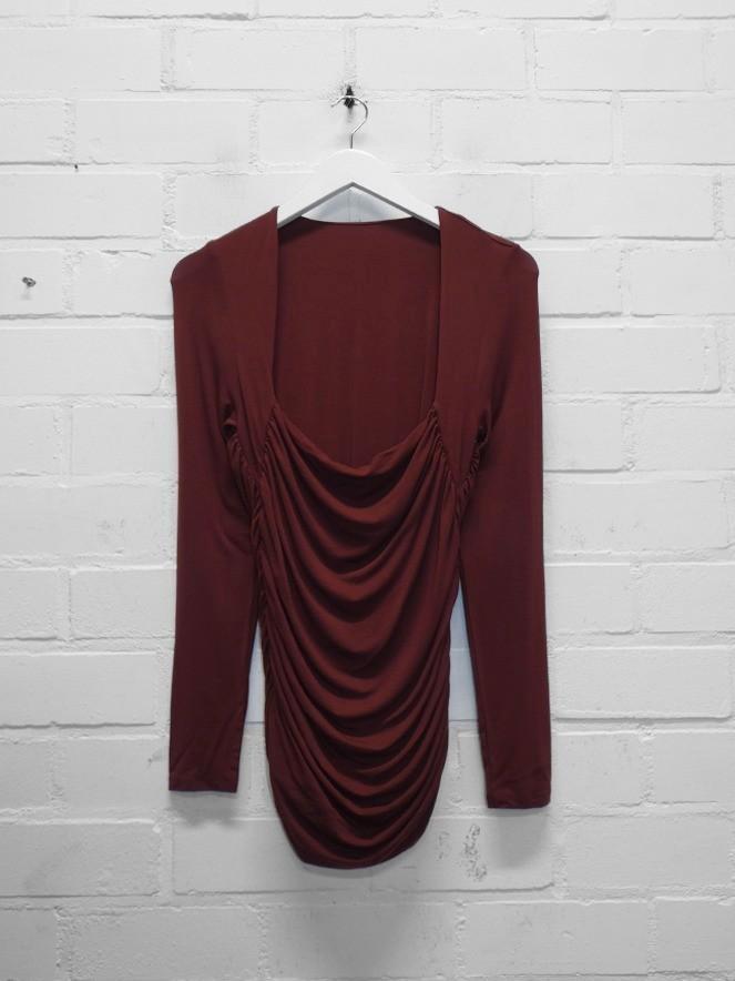 Viveh - Bordeauxrode top 2 kanten draagbaar maat 44 - Nieuw, Kleding | Dames, Truien en Vesten, Nieuw, Maat 42/44 (L), Rood, Ophalen of Verzenden