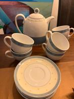 Wedgwood Capri Theepot en 6 Kopjes, Ophalen, Zo goed als nieuw, Wedgwood, Kop(pen) en/of Schotel(s)