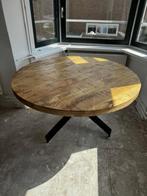 Ronde eettafel mangoblad, Ophalen, Rond, Zo goed als nieuw, Vier personen