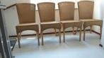 Vier eetkamerstoelen merk Lloyd Loom, Huis en Inrichting, Stoelen, Ophalen, Gebruikt, Bruin, Vier