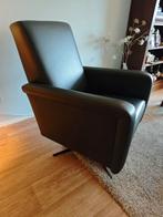 Draaibare leren fauteuil - ZGAN - 3 jaar oud, Huis en Inrichting, Ophalen, Zo goed als nieuw, Leer