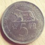 Belgisch Congo Leopold III 5 Francs 1936 KM 24, Losse munt, Overige landen, Verzenden