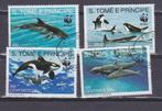 St Tome en Principe 1992 dieren dolfijnen wwf, Verzenden, Overige landen, Gestempeld