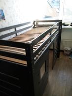 Halfhoogslaper Ties  - antraciet, Kinderen en Baby's, Kinderkamer | Stapelbedden en Hoogslapers, Ophalen, Zo goed als nieuw, Halfhoogslaper