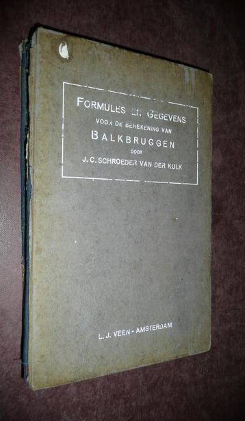 Formules en gegevens voor de berekening van BALKBRUGGEN  beschikbaar voor biedingen