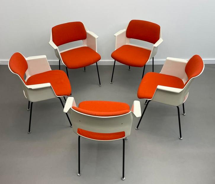 5 + 1 stoelen Model 2225 André Cordemeyer Gispen 1970s, Huis en Inrichting, Woonaccessoires | Onderzetters, Zo goed als nieuw