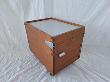 Koffietafel kastje - Vintage - espressokastje uitklapbaar