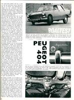Autovisie test Peugeot 404 Injection 1964, Ophalen of Verzenden, Gelezen, Peugeot