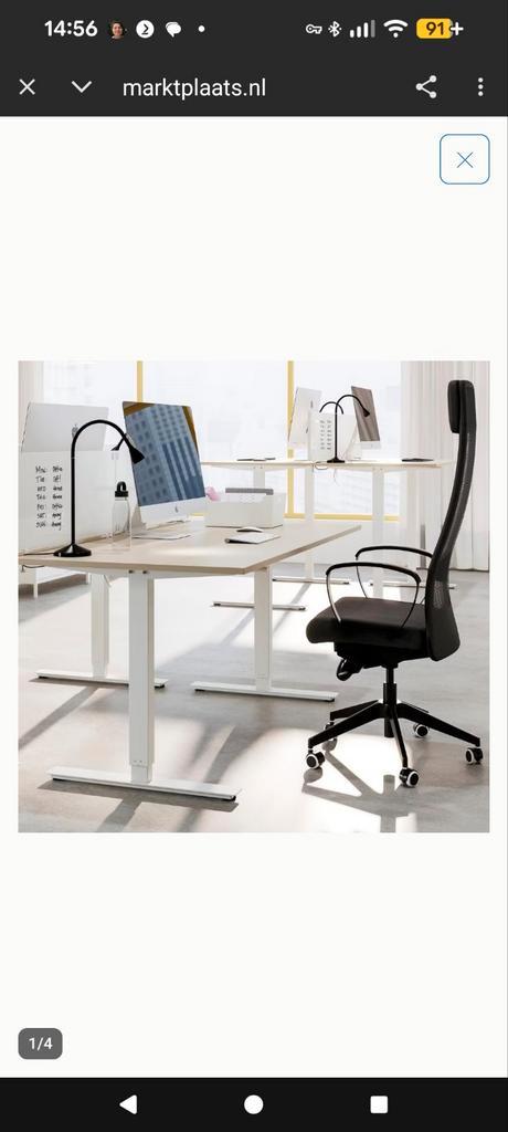 IKEA SKARSTA Zit/Sta Bureau 160x80 - Zo Goed Als Nieuw!, Huis en Inrichting, Bureaus, Zo goed als nieuw, In hoogte verstelbaar