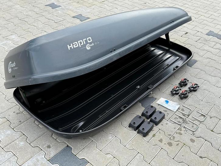 Mooie grote Hapro Probox 460 EF zwarte dakkoffer skibox, Auto diversen, Dakkoffers, Zo goed als nieuw, Ophalen of Verzenden