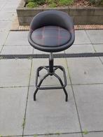 Garage/werkplaatsstoel met gasveer, Ophalen, Zwart, Zo goed als nieuw, Eén