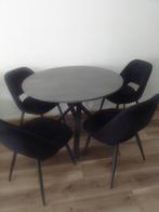Ronde tafel met 4 stoelen zgan, Huis en Inrichting, Tafels | Eettafels, Ophalen, 100 tot 150 cm, Rond, Zo goed als nieuw