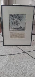 Framed decorative Chinese-style art print, Ophalen