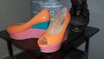 Fleurige pumps met sleehak 41, Ophalen of Verzenden, Zo goed als nieuw, Overige kleuren