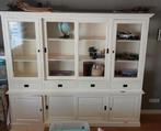 Witte buffetkast met glazen deuren, 200 cm of meer, Ophalen of Verzenden, 200 cm of meer, 25 tot 50 cm