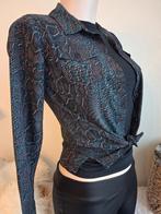 JM Blouse Petrol Slangprint XXS (158)  - Nieuw!, Nieuw, Ophalen of Verzenden, JM, Maat 34 (XS) of kleiner