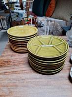 Vintage fondueborden van Gien France, Huis en Inrichting, Keuken | Servies, Ophalen, Zo goed als nieuw, Bord(en), Overige stijlen