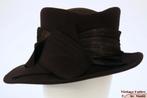 Dameshoed Seeberger donker bruin 57 nieuw gratis verzenden, 56 of 57 cm (M, 7 of 7⅛ inch), Hoed, Nieuw, Ophalen of Verzenden