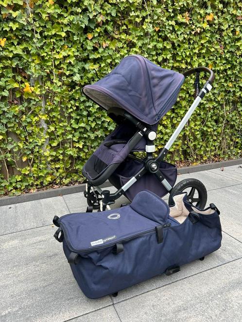 Bugaboo Cameleon 3 donkerblauw, Kinderen en Baby's, Kinderwagens en Combinaties, Gebruikt, Combiwagen, Bugaboo, Met reiswieg, Verstelbare duwstang