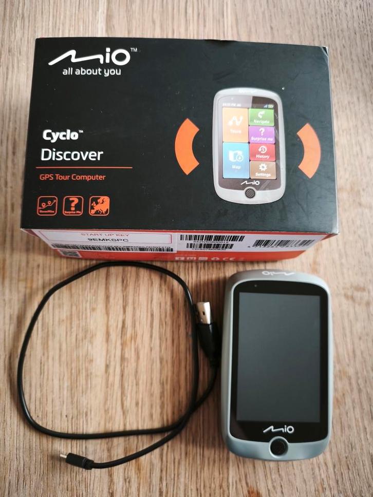 Mio Cyclo Discover Fietscomputer met GPS, Fietsen en Brommers, Fietsaccessoires | Fietscomputers, Zo goed als nieuw, GPS, Waterdicht