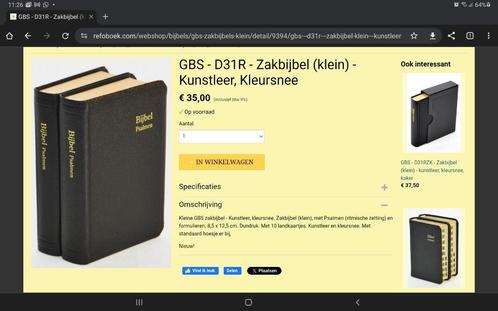 Gezocht zakbijbel GBS 8.5 x 12.5 Bijbel Psalmen statenvertal, Boeken, Godsdienst en Theologie, Zo goed als nieuw, Christendom | Protestants