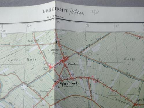 19 E Berkhout Spanbroek Opdam Sijbekarspel Plattegrond 1961, Antiek en Kunst, Kunst | Litho's en Zeefdrukken, Ophalen of Verzenden